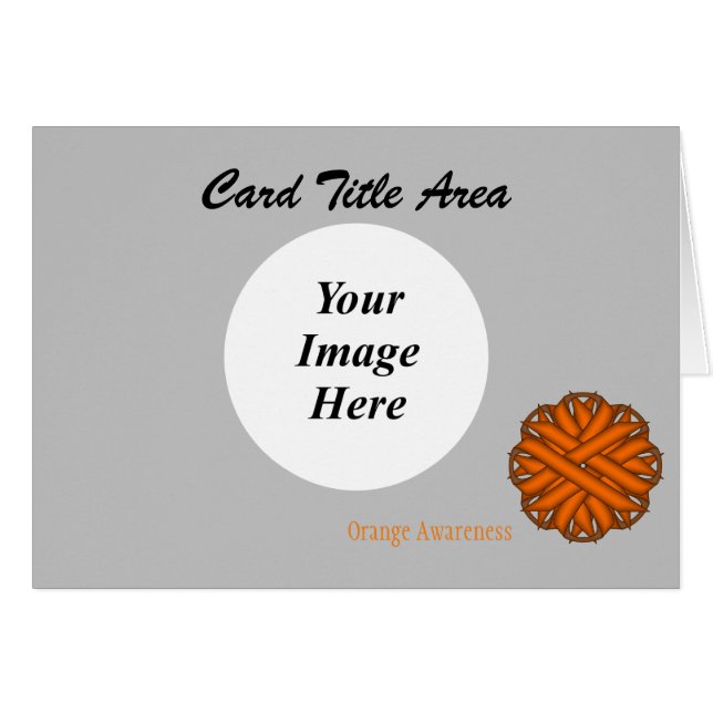 Orange Flower Ribbon Template by Kenneth Yoncich (Front Horizontal)