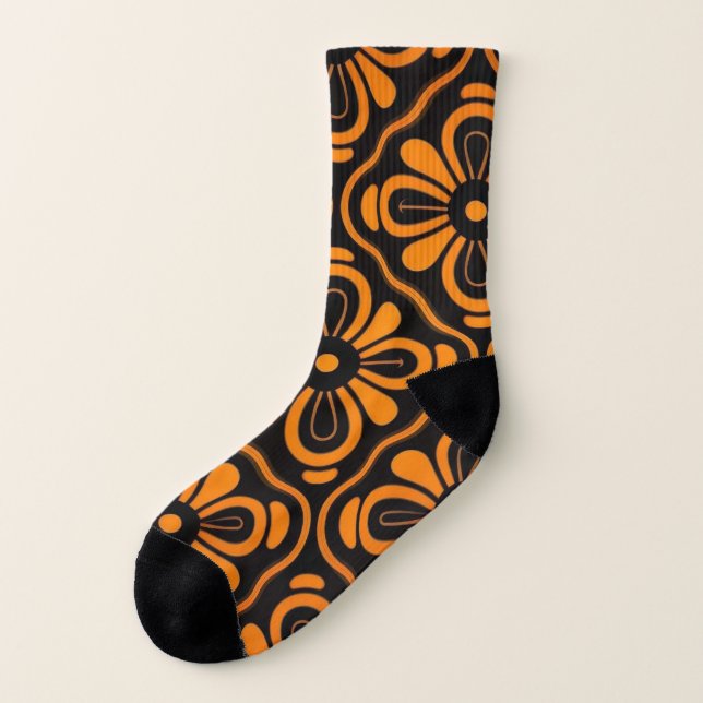 Orange flower Socks  (Right Inside)