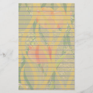Orange Flower Stationery