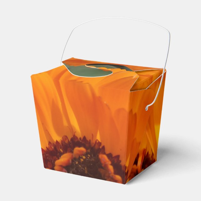 Orange Flower Take Out Favour Box (Front Side)