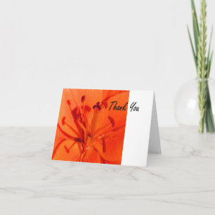 Orange flower Thank You card