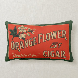 Orange Flower Throw Pillow