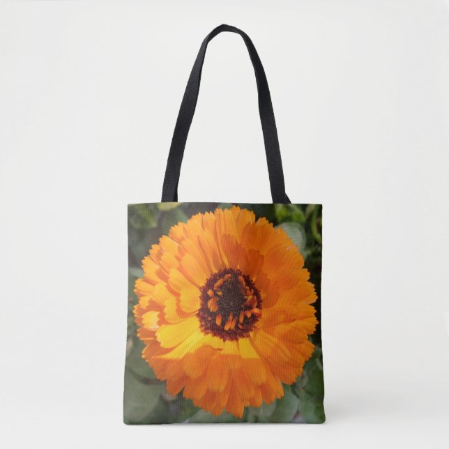 Orange Flower Tote Bag (Front)
