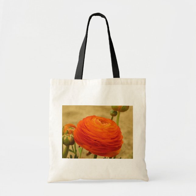 Orange Flower Tote Bag (Front)