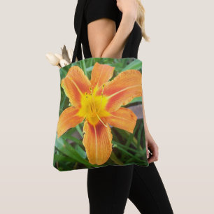 Orange Flower Tote Bag