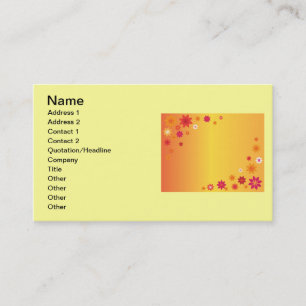 Orange Flowers Business Card