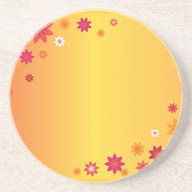 Orange Flowers Coaster (Front)