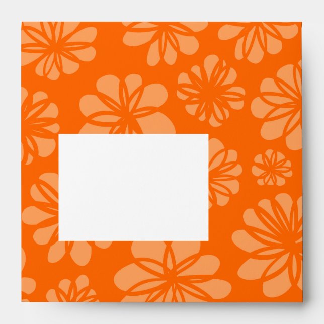 Orange Flowers Envelope (Front)