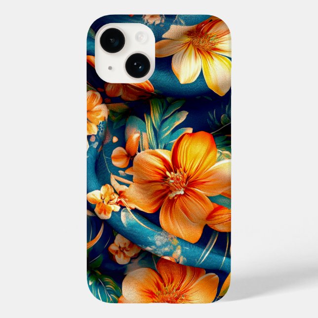 Orange Flowers Everywhere Case-Mate iPhone Case (Back)