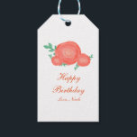 Orange Flowers Floral Bridal Shower Gift Tag<br><div class="desc">Customise however you want.</div>