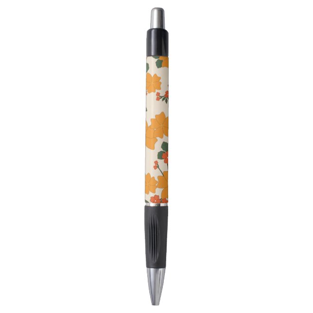 Orange Flowers, Floral Pattern, Pattern Of Flowers (Front Vertical)