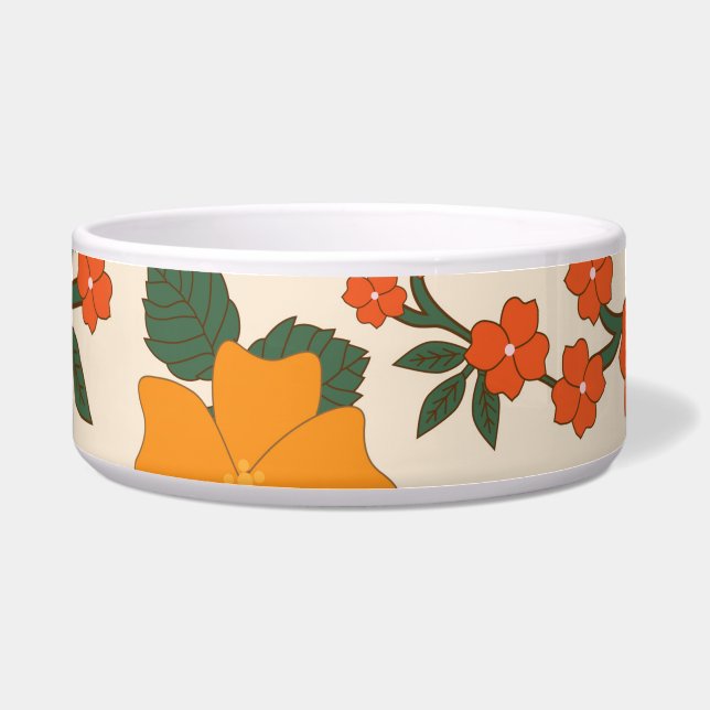 Orange Flowers, Floral Pattern, Pattern Of Flowers (Front)