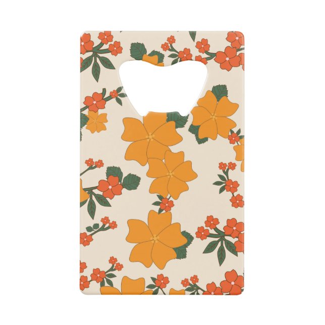 Orange Flowers, Floral Pattern, Pattern Of Flowers (Front)