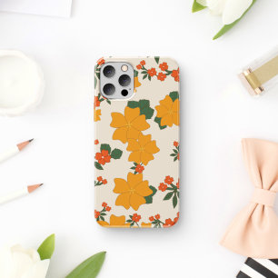 Orange Flowers, Floral Pattern, Pattern Of Flowers Case-Mate iPhone Case