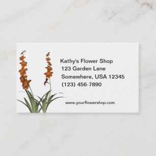 Orange Flowers Florist Shop Business Card