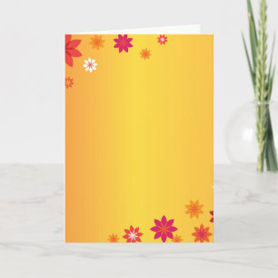 Orange Flowers Greeting Card