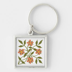 ORANGE FLOWERS KEYCHAIN