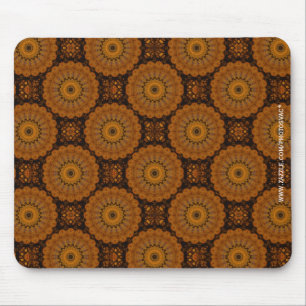 Orange Flowers Mouse Pad