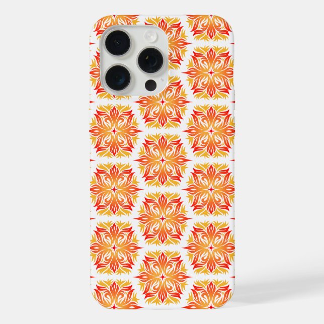 Orange Flowers, Pattern Of Flowers, Floral Pattern iPhone Case (Back)
