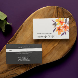 Orange Flowers Professional feminine Appointment Card