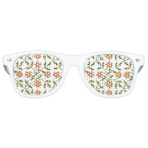 ORANGE FLOWERS RETRO SUNGLASSES