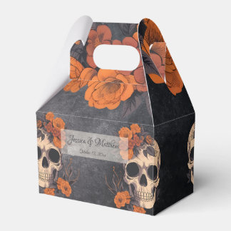 Orange Flowers simple Elegant Favour Box