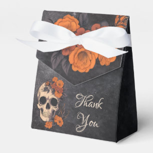 Orange Flowers simple Elegant Thank You  Favour Box