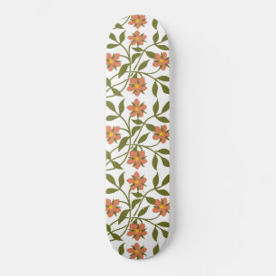 ORANGE FLOWERS SKATEBOARD