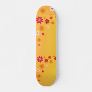 Orange Flowers Skateboard