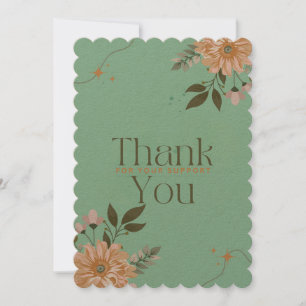 orange flowers, thankful cards