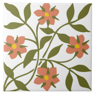 ORANGE FLOWERS TILE