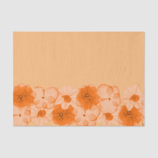 Orange Flowers Tissue Paper (Front)