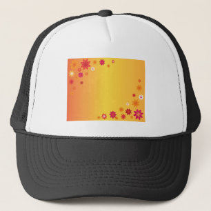 Orange Flowers Trucker Hat