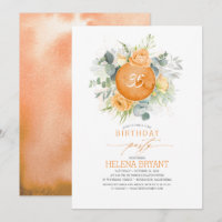 Orange Flowers Wreath Boho Fall Birthday