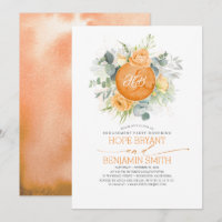 Orange Flowers Wreath Fall Engagement Party