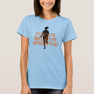Orange Focus Believe Breathe Running T-Shirt