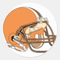 Orange football helmet