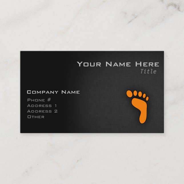 Orange Footprint Business Card (Front)