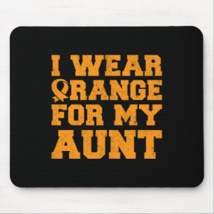 Orange For My Aunt Leukaemia Awareness Cancer Niec Mouse Pad