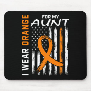Orange For My Aunt Leukemia Awareness American Fla Mouse Pad