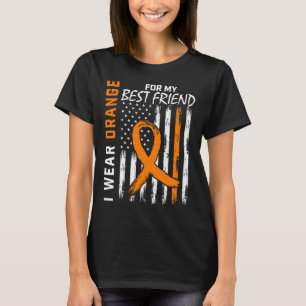 Orange For My Best Friend Leukaemia Awareness Flag T-Shirt