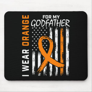 Orange For My Godfather Leukaemia Cancer Awareness Mouse Pad