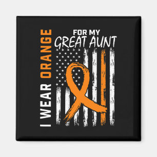 Orange For My Great Aunt Leukaemia Cancer Awarenes Magnet
