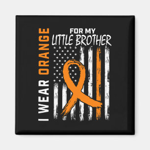 Orange For My Little Brother Leukaemia Cancer Awar Magnet