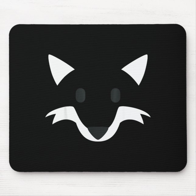 Orange Fox Face Halloween Apparel Matching Group F Mouse Pad (Front)