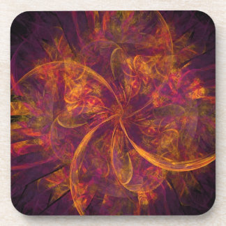 Orange Fractal Coaster