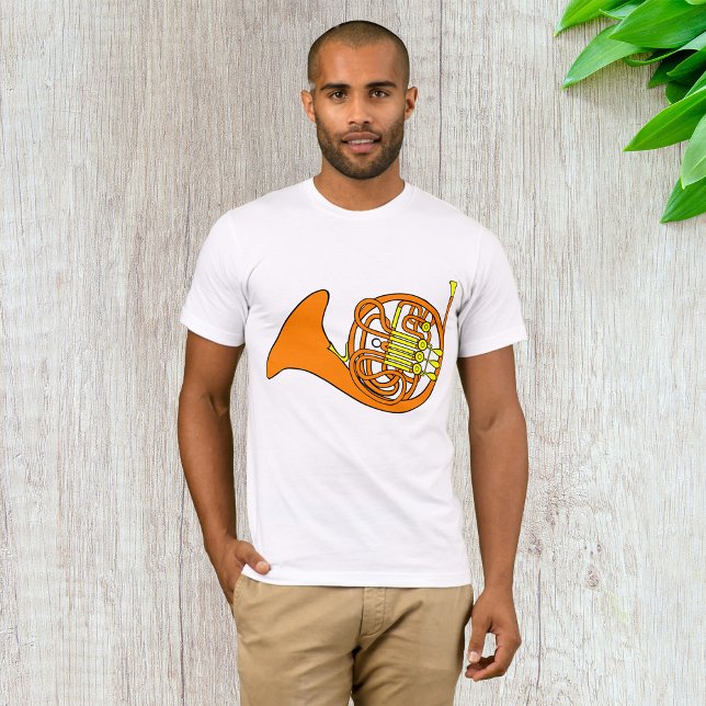 Orange French Horn Mens T-Shirt (Creator Uploaded)