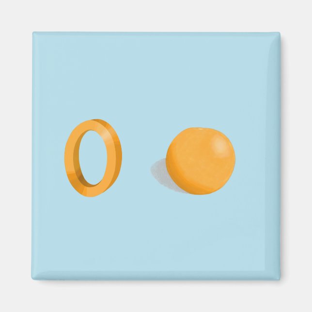 Orange Fridge Magnet (Front)