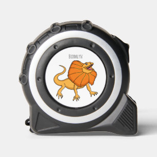 Orange frilled-neck lizard cartoon illustration  1