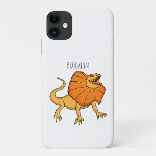 Orange frilled-neck lizard cartoon illustration Case-Mate iPhone case